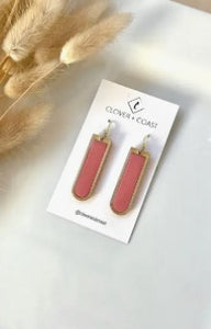 Palmer (with resin) - Polymer Clay Dangle Earrings - 2 Colours