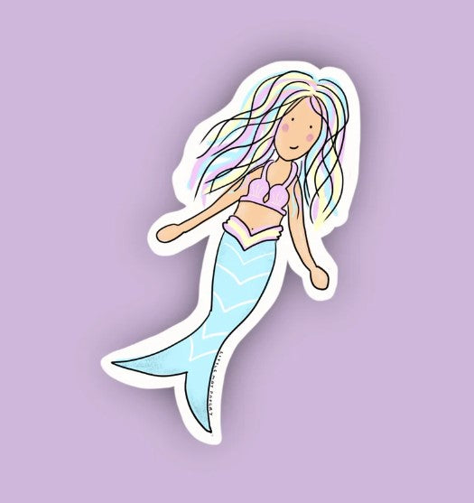 Mermaid Vinyl Sticker - Little May Papery Cards