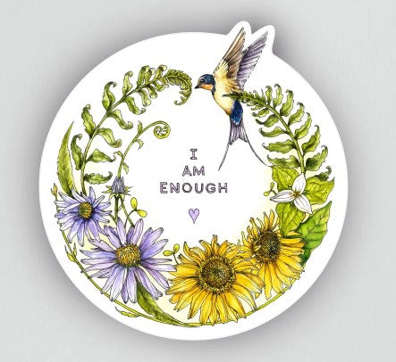 I AM Enough Sticker - Nicola North Art