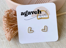 Load image into Gallery viewer, Classy Girl Heart Studs - Agaveh Girl - 2 Colours