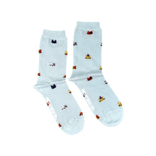 Load image into Gallery viewer, Women&#39;s Tiny Cat Party Socks - Friday Sock Co.