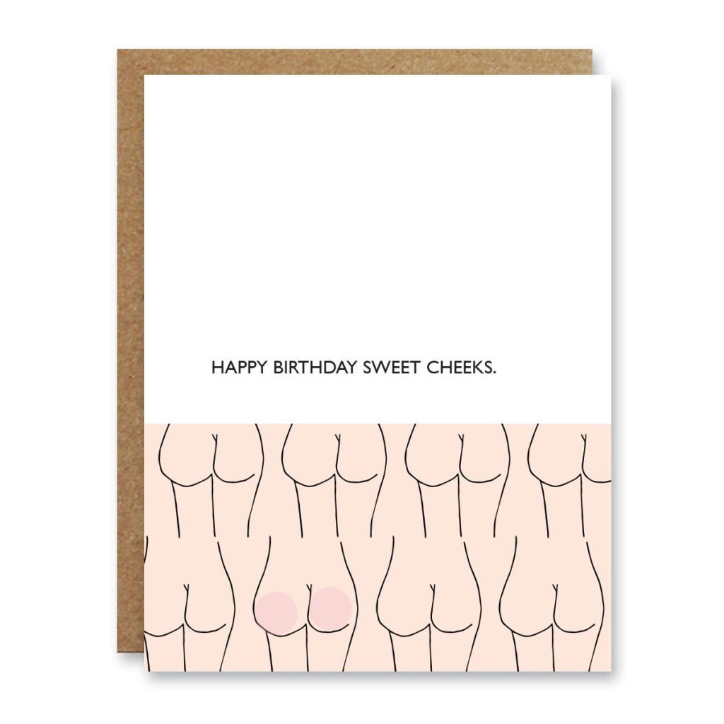 Sweet Cheeks Birthday Card - Boo To You Cards