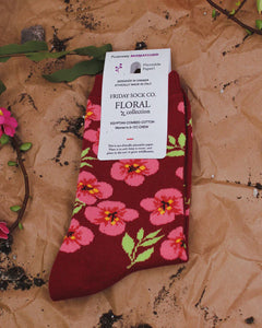 Women's Floral Mom Socks - Friday Sock Co.