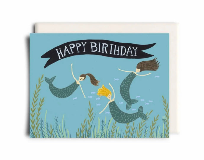 Happy Birthday Mermaids - Inkwell Cards