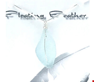 Keeping Afloat Floating Feather Necklace