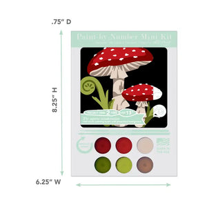 Mini Fly Agaric Mushrooms Paint-By-Numbers Kit