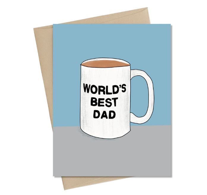Worlds Best Dad Mug Card- Little May Papery
