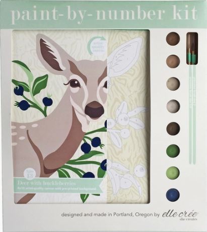 Deer With Huckleberries Paint- Elle Cree