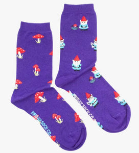 Women's Gnome and Mushroom socks- Friday Sock Co.