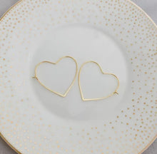 Load image into Gallery viewer, Heart Hoops - Oh So Lovely - Gold/Silver