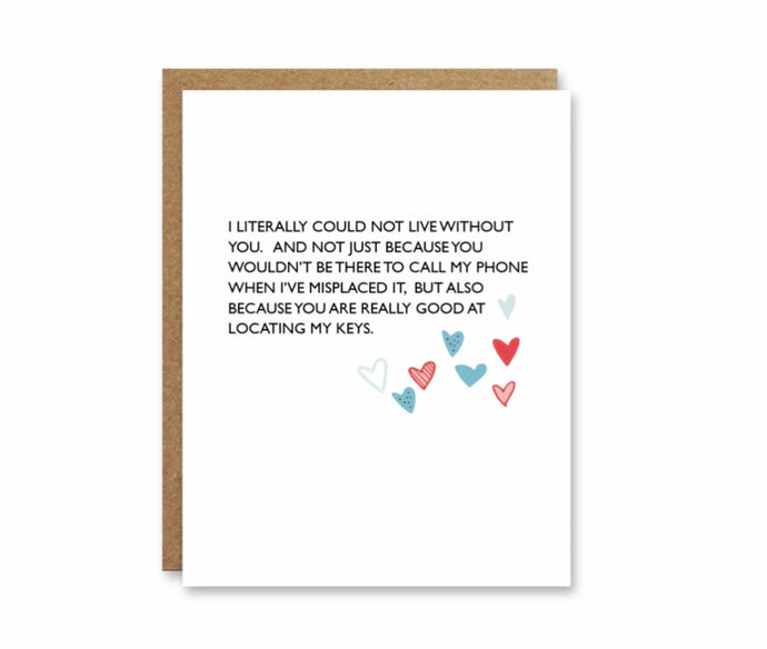 Couldn't Live Without You -  Boo To You Cards