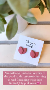 Tulip Clay Earrings - Clover + Coast