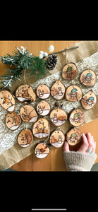 Honeybeezigns Assorted Wood Burned Holiday Ornaments