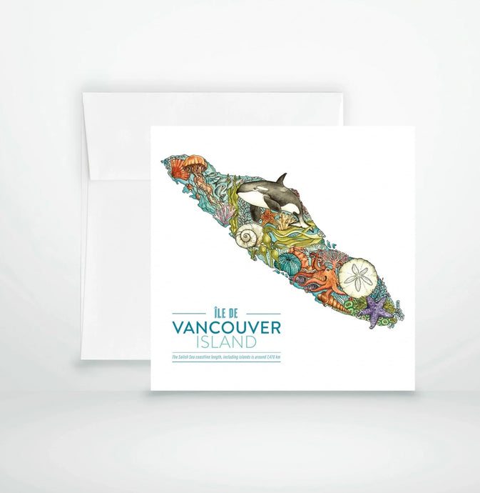Vancouver Island Greeting Card - Under the Sea - Nicola North Art