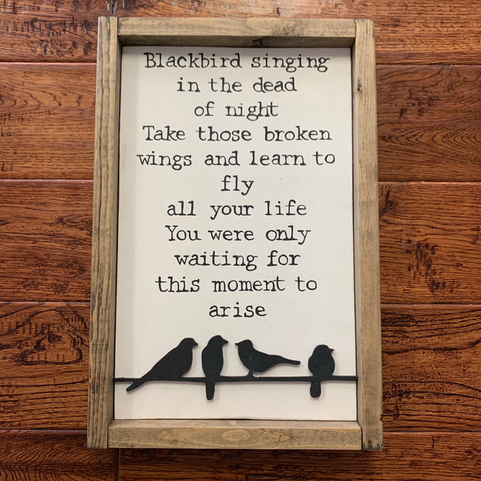 Westcoastkitsch Blackbird Sign