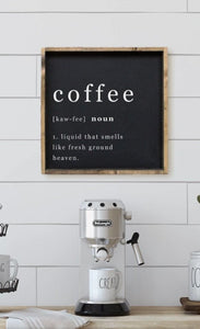 Coffee Noun Sign