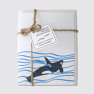 Freebird Letterpress - Orca whale set