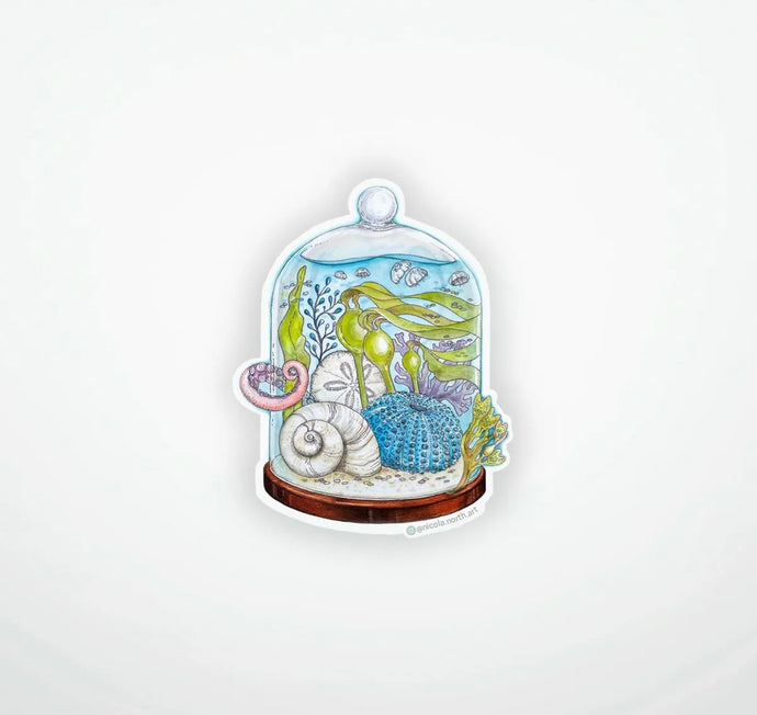 Nicola North ocean floor terrarium sticker