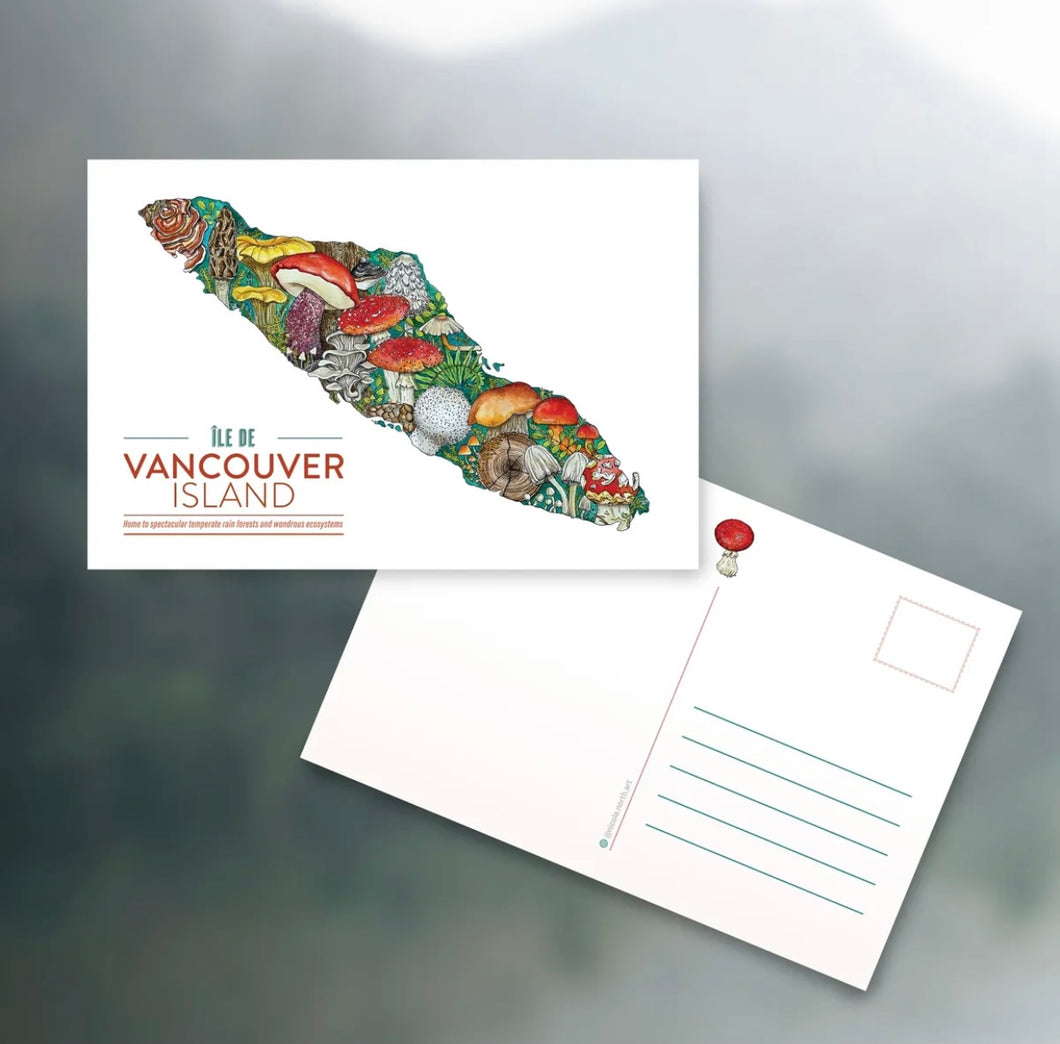 Vancouver Island Postcard - Mushroom - Nicola North Art