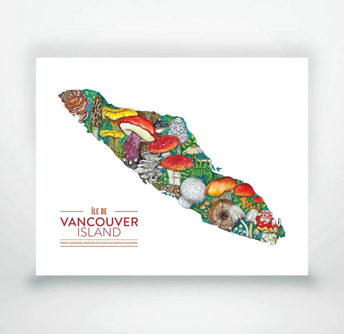 Vancouver Island Print - Mushrooms-Nicola North Art