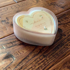 Sweetheart Candle Frosted Blush - Large