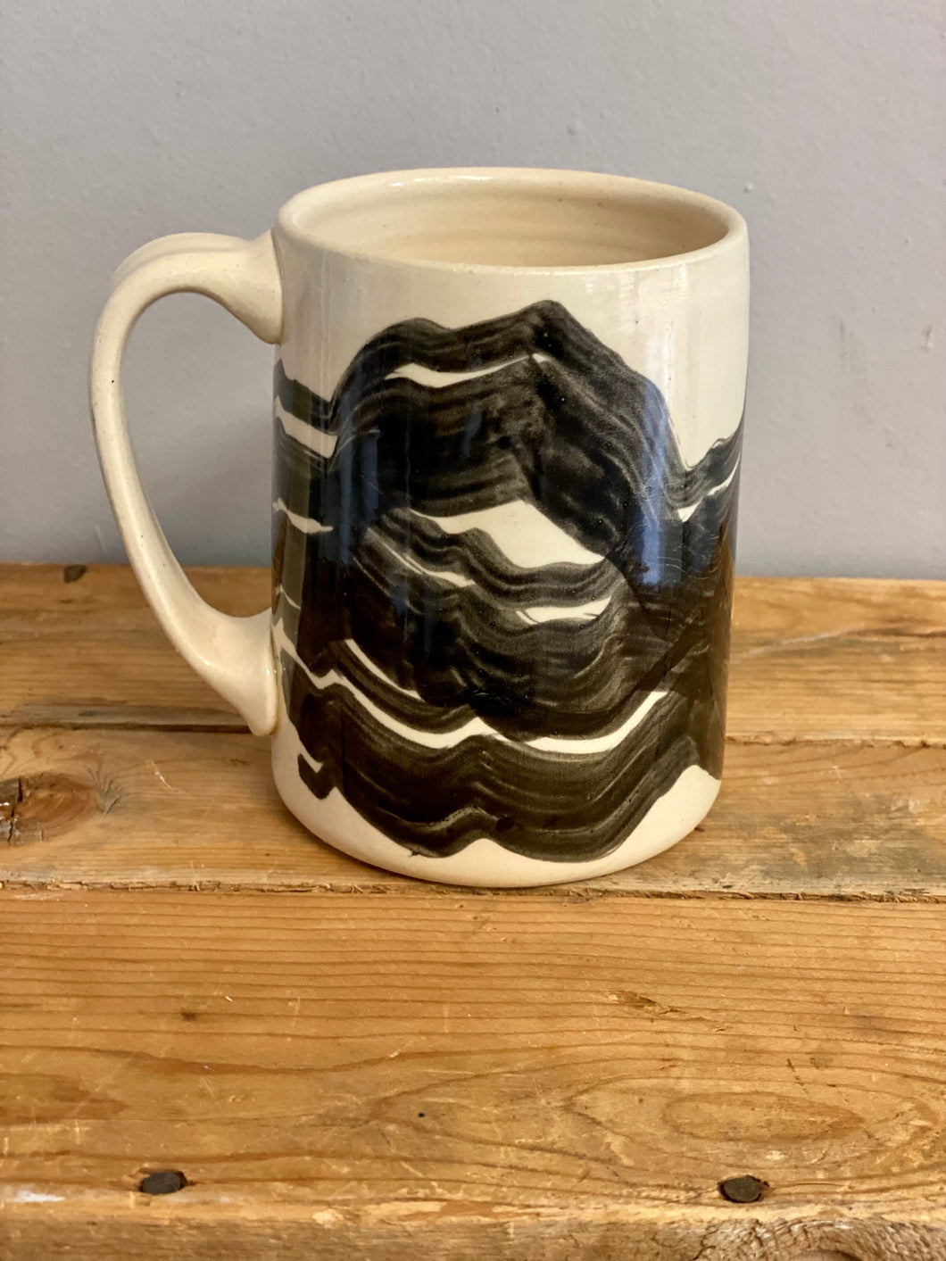 Large Brushed Stein - Pottery Mug