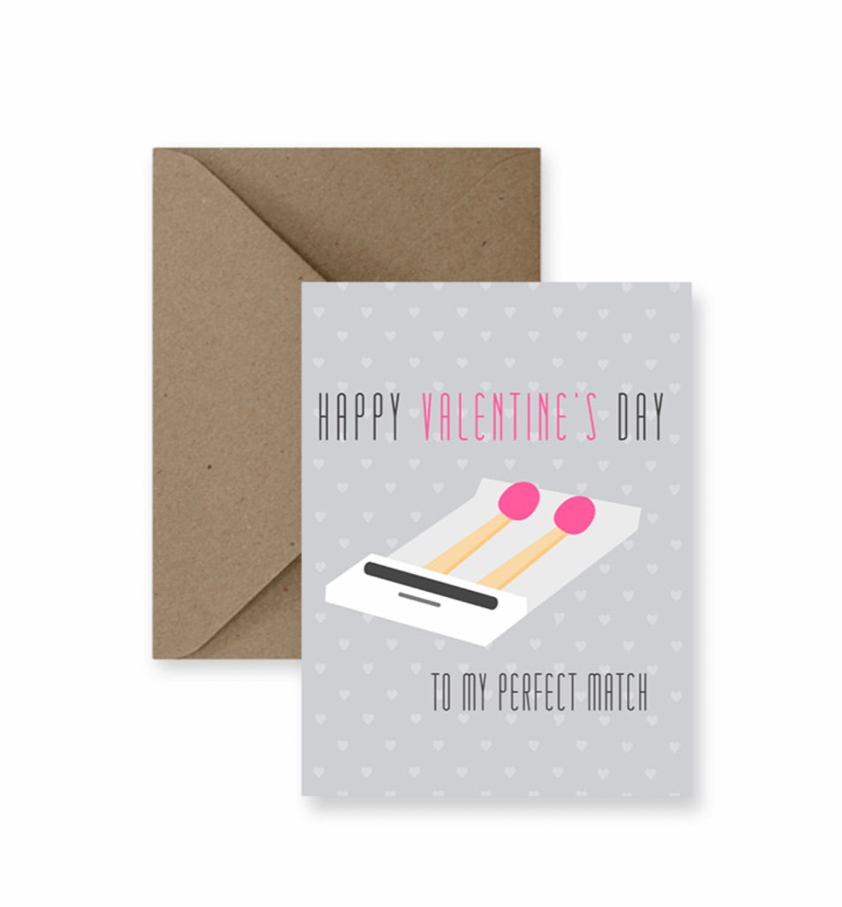 Happy Valentines Day Perfect Match IM Paper cards IMP-1-13