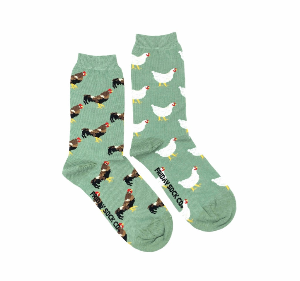 Women's Chicken and Rooster Socks - Friday Sock Co