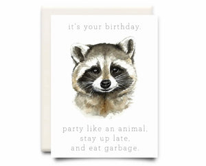 Stay Up Late, Eat Garbage Birthday Card