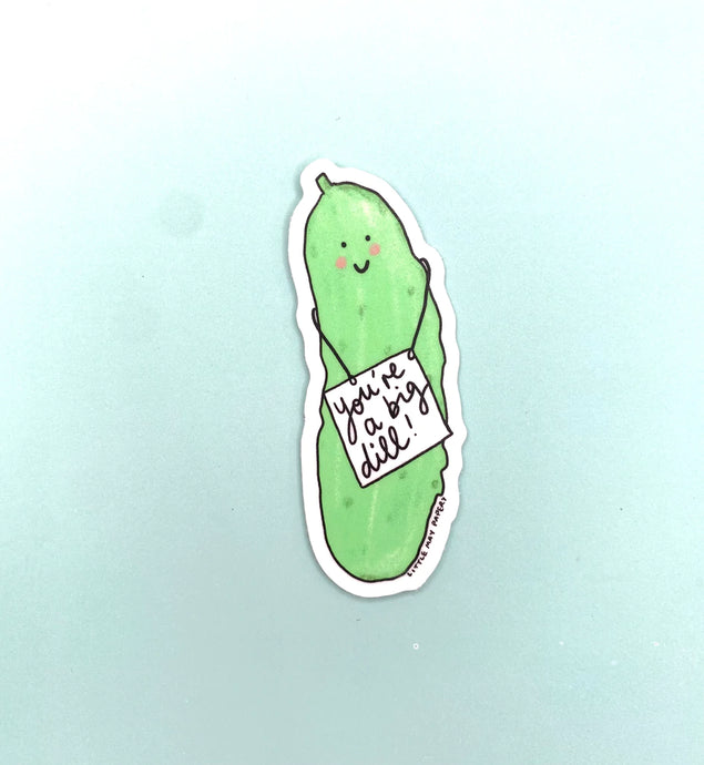 Big Dill Clear Vinyl Sticker - Little May Papery