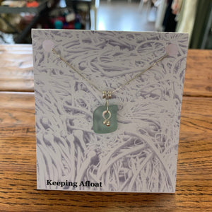 Keeping Afloat Nugget Kelp Knot Necklace