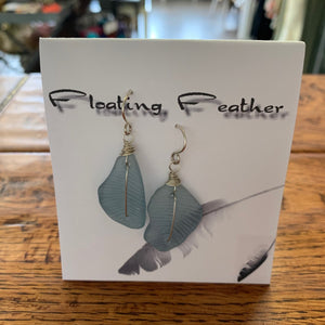 Keeping Afloat Floating Feather Earring